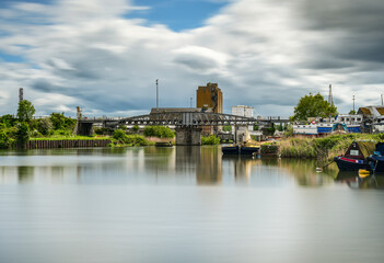 Industrial buildings at Sharpness Marina 