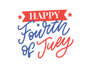 Fourth 4 of July stylish american independence day design Fourth of July