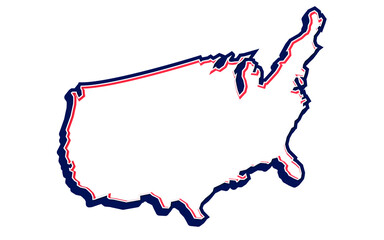 vector illustration of USA map