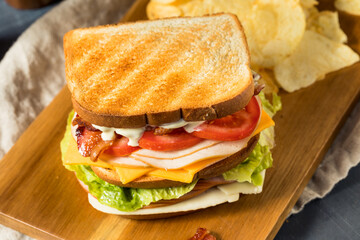 Homemade Turkey Club Sandwich