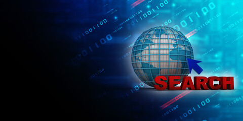 3d rendering globe search