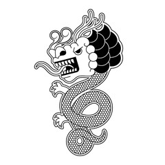 Vector of Ancient Chinese Traditional Dragon Pattern