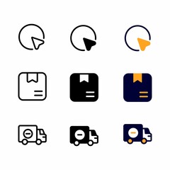 link icon set with three style for presentation, poster, banner, and social media