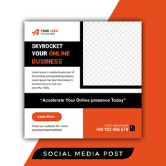 online business social media post template