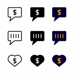 income icon set with three style for presentation, poster, banner, and social media