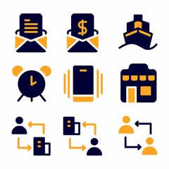 ecommerce icon set with duotone style for presentation, banner, and social media