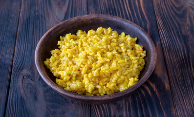 Portion of risotto