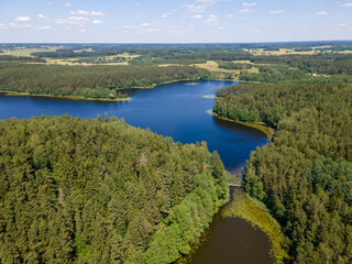Fototapeta na wymiar Želvos lake at Molėtai Astronomical Observatory in Lithuania
