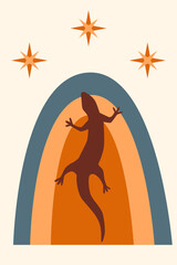 Rainbow pattern background. Cartoon rainbow arch boho minimalist print for design baby shower invitation, kid shop tag, girl t shirt print etc.