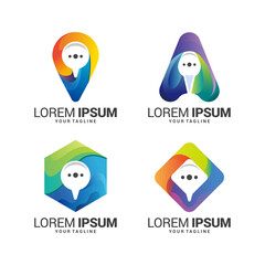 Dialogue and discussion logo. Vector illustration