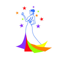 The illustration - zodiac sign in the modern style.