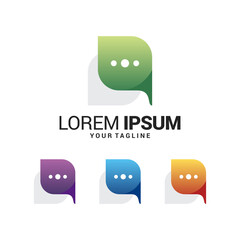 Dialogue and discussion logo. Vector illustration