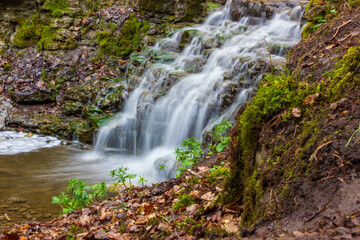 imaginery and dreamy look of waterfall in the wilderness
