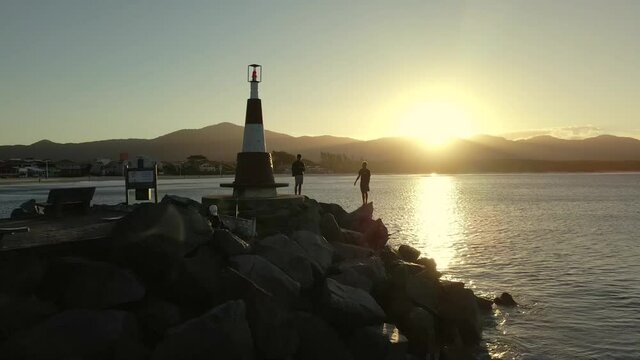 Calmaria do fim de tarde na Barra da Lagoa - Florian&oacute;polis SC, Brasil