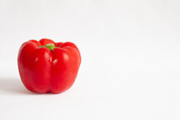 red bell pepper on a white background