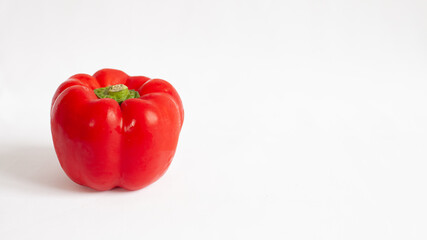 red bell pepper on a white background