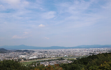 Fototapeta premium 嵐山の高台から望む京都の街並み2／日本・京都の風景