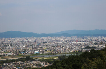 嵐山の高台から望む京都の街並み1／日本・京都の風景