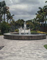 fountain country Doral Miami Florida palms tropical place 