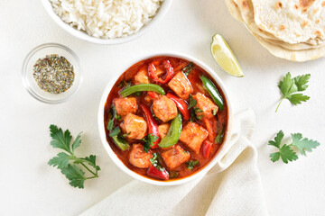 Thai style red chicken curry