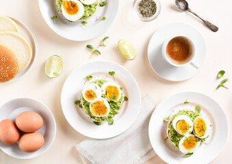 Avocado egg sandwiches