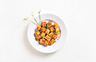 Pan fried paneer