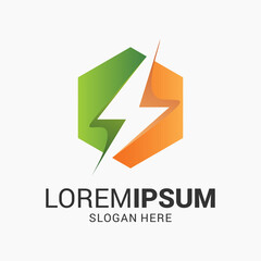 Thunder Bolt Logo Template