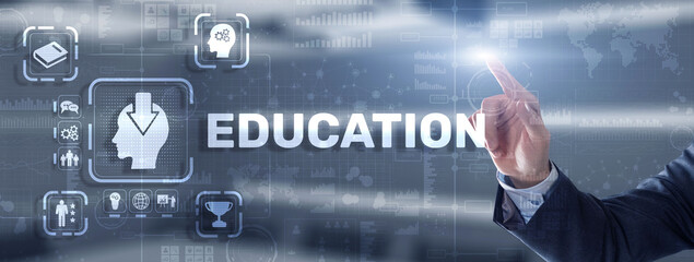 E learning Education Internet Webinar Online courses concept