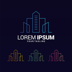 Fototapeta premium Real estate or Building logo design template with modern concept