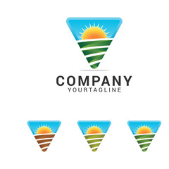 Creative Nature Farm Logo Design Template