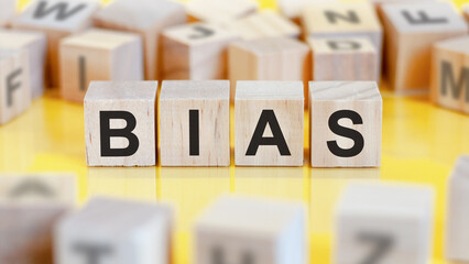 word bias written on wood blocks, concept