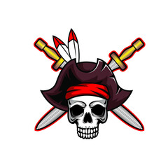 Pirate head mascot design