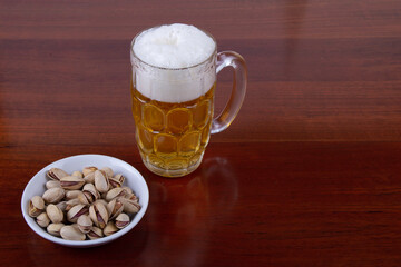 Beer with nuts. .