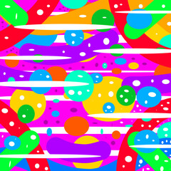 Abstract pattern with colorful shape circle and star's