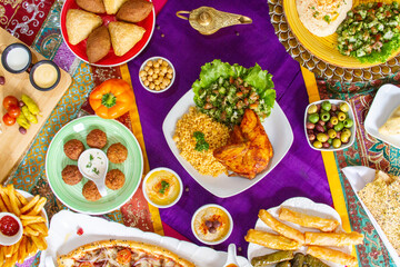 comida árabe festín 