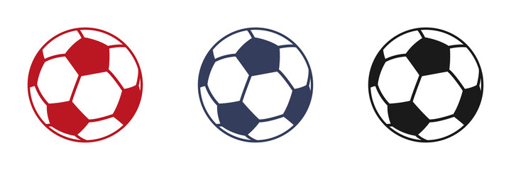 Obraz premium Soccer ball, set of icons. Web design.