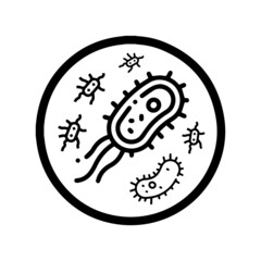 Bacteria virus icon insect pest 