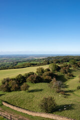 A view of the Cotswolds from high ground