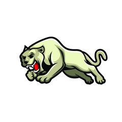 Jumping panther mascot design 