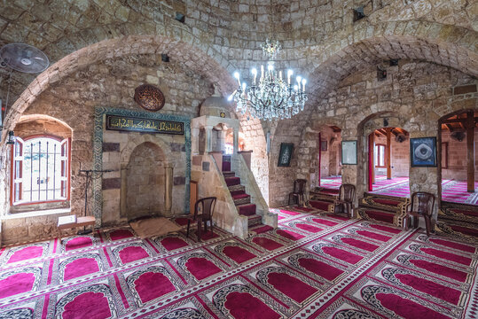 Byblos, Lebanon - March 5, 2020: Inside the Sultan Abdul Majid Mosque in Byblos historic city