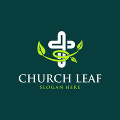 Church Leaf Idea Logo Design