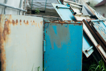 Multicolored Scrap Metal. Color steel texture