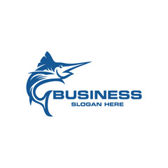 Animal Marlin Vector Logo Design