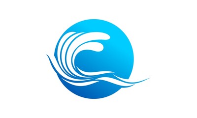 Fototapeta premium Beautiful wave logo