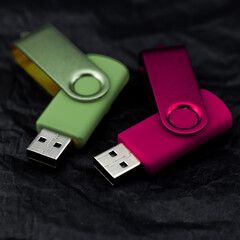 usb pen drive on black backgrpund