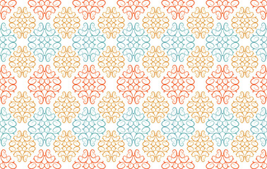 Ornament Indian tribal seamless pattern design. Ikat Aztec fabric carpet mandala ornament native boho chevron textile decoration patterns. Geometric carpet African American pattern vector illustration