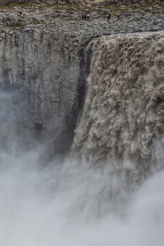 Powerful Waterfall Dettifoss In Northeast Iceland