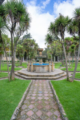fountain at The Enrique Olaya Herrera national park, Bogota, Colombia