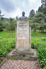 Francisco de Orellana statue at The Enrique Olaya Herrera national park, Bogota, Colombia