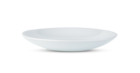 White plate isolated on white background